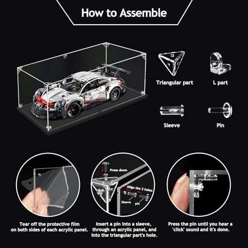 3MM Clear Acrylic Display Case for 1:18 Scale Vehicle Model, Thickened Acrylic Display Box for Lego Model Cars Lego 42161 / 42138 （11.81x7.87x5.91inch, 1:18） - size: 11.81x7.87x5.91inch