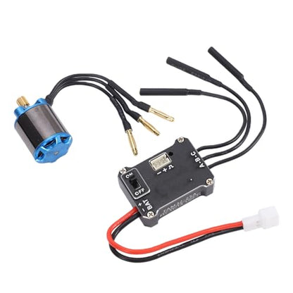RiToEasysports Brushless Motor and ESC Combo, Aluminum Alloy FOC Sensorless RC Crawler Motor Set 5000KV 25A, Low Speed Linear Control 1 30 RC Crawler Truck Drivers