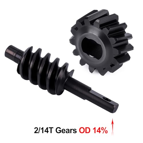 GOUPRC 2/14T Steel Differential Gear Worm Gear for SCX30 1/30 Axial RC Crawler Upgrades, 2 Pairs - style: 14T of 2 Pairs