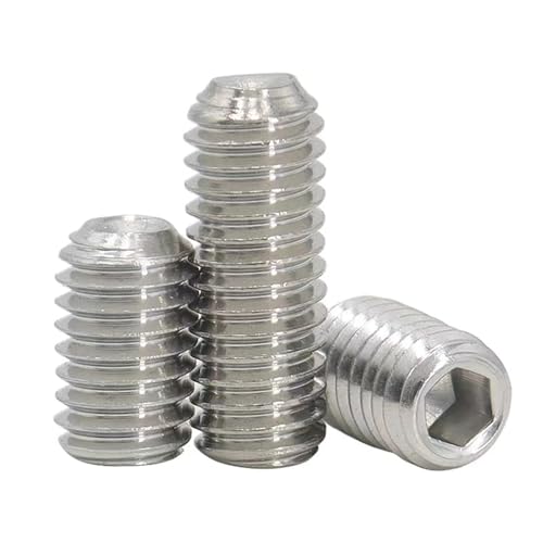 M3-0.5 x 4mm Hex Socket Set Grub Screws,Headless Cup Point,Flat Point Grub Bolt,Internal Hex Drive,304 Stainless Steel,Headless Concave End,Metric External Thread,for Towel Rack Door Knob 100 Pcs - size: M3-0.5 x 4mm(100 Pcs)