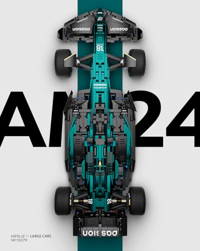 Nifeliz AM24 Formula 1 Racing Car Building Set, NF10279 | 1:8 Scale Collectible Set for Adults, Authentically Detailed Build and Display Model for Home or Office Décor