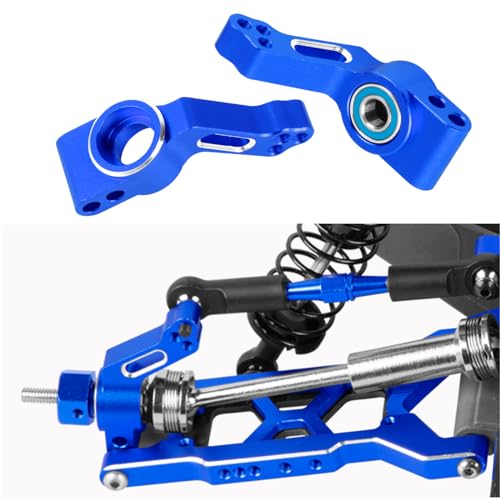 Upgrades Parts for 1/10 Slash VXL 2WD/Stampede VXL 2WD/Rustler VXL 2WD/Bandit VXL 2WD,Aluminum Front Steering Block Knuckles & C-Hubs Caster Blocks & Rear Hubs Hops Up,Navy Blue - color: Navy Blue(upgrades Parts)
