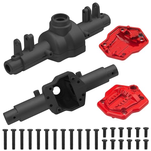 Metal Front Rear Axle Housing Upgrade Part Compatible with MN128 G500 MN86K MN86KS MN86 MN86S 1/12 RC Car (Black) - color: Black