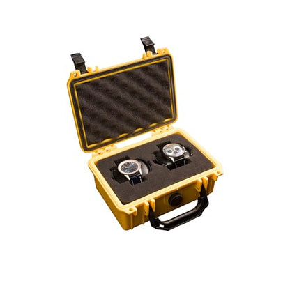 MEIJIA IP67 waterproof hard compact case,Customizable Fit Foam,8.12”x6.56”x 3.56”,Fit Use of Drones, Cameras,Equipments,lens (Yellow) - color: Yellow, size: 8.12 x 6.56 x 3.56 inches
