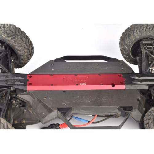 GPM High End 7075 Alloy Center Skidplate for Traxxas 1/8 6S Maxx Slash (Red) - color: Red
