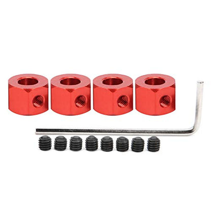 GOWENIC Aluminum Alloy RC Extension Adapter, Hub Combiner Coupler for 5mm to 12mm WPL D12 RC Truck, Wheel Hub Adapter for Car Upgrades (Red) - color: Red