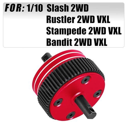 RC Upgrades Part for 1/10 Slash/Rustler/Stampede/Bandit 2WD(VXL),48P 86T Spur Gear&Slipper Clutch&Differential Transmission Gear&Slipper Rebuild Kit&Pressure Plate Hops up,Red - color: Red-48P&86T