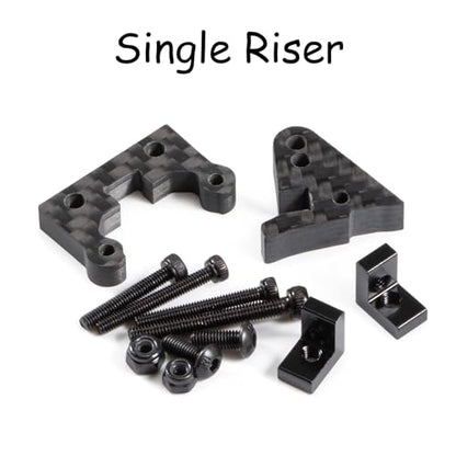 Carbon Fiber Rear Upper Link Riser UTB10 Anti Squat Mount for Axial Capra Portal Axle 1/10 RC Crawler LCG Chassis Comp Builds (Single Riser)