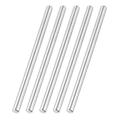 MECCANIXITY 60 Pack Dowel Pin Wheel, 1.5x17mm Steel Hex Wheel Hub Nut Pin Replacement for DIY RC Car Truck Boat Helicopter Model Part, Silver - size: 1.5x17mm