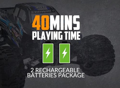 RC Truck 1:16 4x4 All Terrain RC Car 40KPH High Speed Remote Control Cars for Adults | 4WD, 2.4GHz, 2 batteries, full proportional control, over-range & low battery control