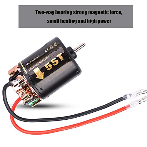 RC Motor, 35T 45T 55T Universal RC Model Car 540 Brushless Motor for Big Trucks Climbing Car Model Motor Replacement Accessory (55T)