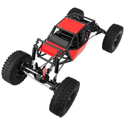 Metal DIY 330mm Wheelbase Rock Buggy Frame Chassis Crawler with VP Element Enduro Portal Axle Nylon Tube Roll Cage for 1/10 RC Crawler Axial SCX10 II Upgrades (red) - color: Red