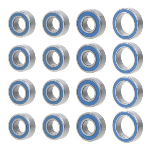 16Pcs Steel Rubber Sealed Ball Bearing Kit for Tamiya TT-02 Chassis RC On-Road Car Upgrade Accessories