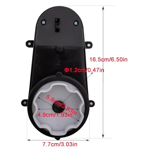 2Pcs weelye Driving Gearbox with Motor RS390 12 Volt 20000 Aperture 0.47in Motor for Children Ride On Car Replacement Parts