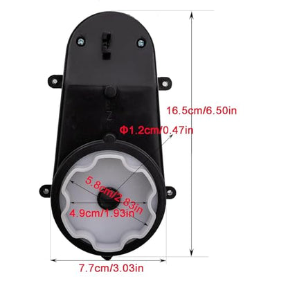 2Pcs weelye Driving Gearbox with Motor RS390 12 Volt 20000 Aperture 0.47in Motor for Children Ride On Car Replacement Parts