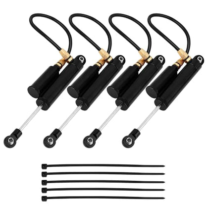Desert Lizard Piggyback Internal Spring RC Shock Absorber Damper for 1/10 RC Crawler Axial SCX10 90046 AXI231017 D90 TRX4 TRX6 Metal Upgrade,100mm (black) - color: black