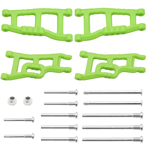 OGRC Plastic Front & Rear Suspension A-Arms for 1/10 Traxxas Slash 2WD | Suspension Arms for Traxxas Slash 2WD Nitro Slash/Rustler #2555 3631, Green - color: Green