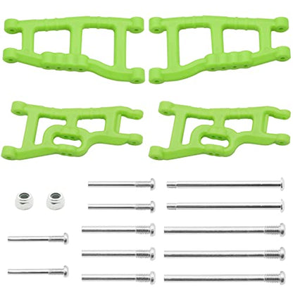 OGRC Plastic Front & Rear Suspension A-Arms for 1/10 Traxxas Slash 2WD | Suspension Arms for Traxxas Slash 2WD Nitro Slash/Rustler #2555 3631, Green - color: Green