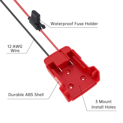 2Pcs Battery Adapter Kit 14.4V/18V/20V Multi-Voltage Battery Converter | with Switch 12 AWG Wire 30A Fuses for Power Tools Ride-On Toys