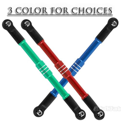 Aluminum Turnbuckles Camber Links Upgrades Part for 1/10 E-Revo 2.0 Revo Summit,8Pcs RC Alloy Adjustable Turnbuckles Hop-Up,Replace Part#5319X 5338R,Green - color: Green - (8 Links)