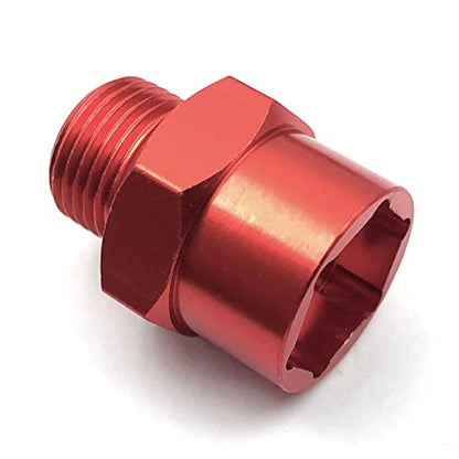 FainWan 4-Pack 12mm to 17mm Wheel Hex Hub Adapter Extension Conversion for 1/10 RC Car and Upgrade 1/8 Tires(RED)