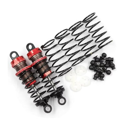Rc Special Shock Absorber 65MM 1/10 2PCS Aluminum Big Bore GO Damper Set RC Car Offroad for Buggy Tracked Vehicle Parts and Accessories Upgrade Replacement and Use(Red) - size: Red