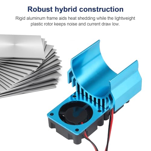 High‑Speed Cooling Fan for VXL‑3s ESC and Velineon Motor Dual Fans — 15,000 RPM, Plug‑in RC Heat Management, Cuts Thermal Cutback