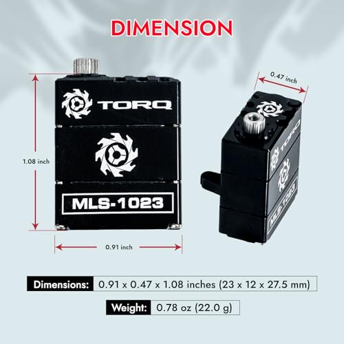 TORQ MLS-1023 Premium High Torque Servo for FMS FCX18 and FCX24 - Remote Control Car, RC Car, RC Crawler FMS 1/24 & 1/18 Electronics Upgrades RC Servos (HELIDIRECT)