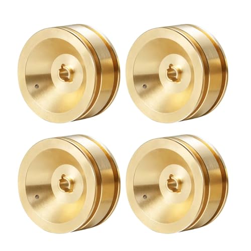 Rc Accessories for Axial for SCX24 for Deadbolt C10 for Wrangler for Gladiator for Bronco 1/24 2Pcs Brass Wheel Rims RC Car Model Truck Parts