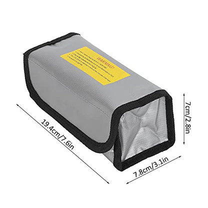 01 Lithium Battery Safe Bag, Fire Retardant LiPo Battery Bag Fireproof Materials Highly Explosion‑Proof Safety for Various Aircraft Batteries for Outdoor