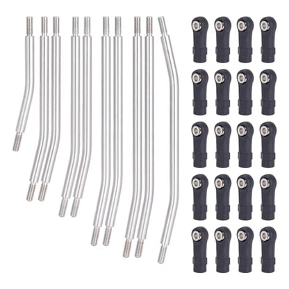 RC car Components Compatible with Axial for SCX10 II 1/10 RC Crawler Car Upgrade Parts Stainless Steel Links Rod Set with Ball End 90046(324mm) - size: 324mm