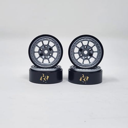 LGRP® FIFTEEN52® Traverse MX Series 1.0" Beadlock Wheels, (Satin Gray), 28mm (1.1") x 31mm x 13mm (4 Wheels Per Order) Compatible with 1/24 Scale RC Axial SCX24, Element, Enduro, URUAV, LGF52101