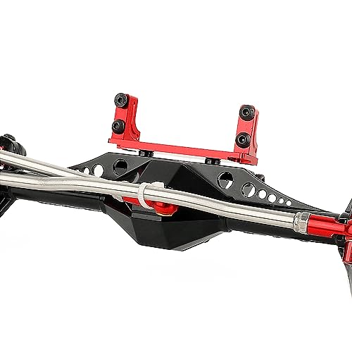 1/10 Metal Alloy Front Axle Servo Mount Holder Servo Fixed Bracket for AXI03004 Capra 1.9 RC Car Alloy Upgrade Parts (Red) - color: Red