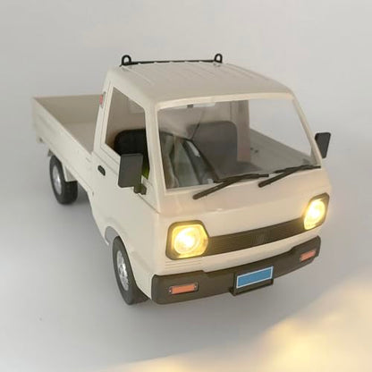 WPL D12 RC Kei Truck 1/10 Scale RC Car Remote Control Drift Car | Off Road Pickup RTR 2.4GHz Rear Wheel Drive 260 Motor Full Proportional Hobby Toy Adult 2 Batteries