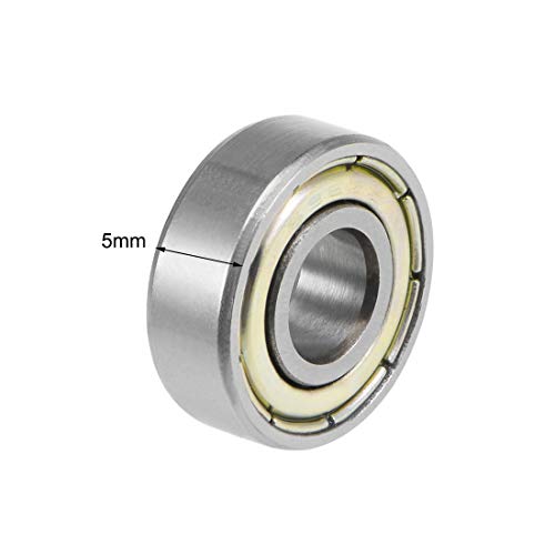 uxcell 696ZZ Deep Groove Ball Bearings Z2 6mm X 15mm X 5mm Double Shielded Carbon Steel 2pcs - size: 6mmx15mmx5mm