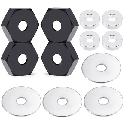 MORLORDY 4Pcs 14mm to 17mm CNC Wheel Hex Hub Adapter for 1/8 Typhon/Kraton/Outcast/Notorious RC Big Rock Crawler Off Road Monster Truck Upgrades Part