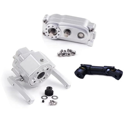 for RC Car Front Motor Transmission Prefixal Gearbox Transfer Case for 1/10 Crawler Axial SCX10 & II Upgrade Parts(UnShiftable GearboxC) - color: Unshiftable Gearboxc