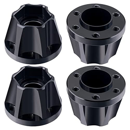 DJX 4pcs 12mm Hex Aluminum 1.9" or 2.2" Wheel Hub Extension Adapter for 1/10 RC Crawler Axial SCX10 TRX4 D90 (15mm Extension) - size: 15mm Extension Adapter