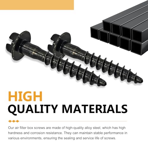 5PCS Air Box Screw, Stainless Steel Air Filter Housing Retaining Bolts, Compatible with Chrysler, Chevrolet, Jeep, Dodge, Pontiac, Air Filter Box Screws Replaces BAS01003, 6509605AA