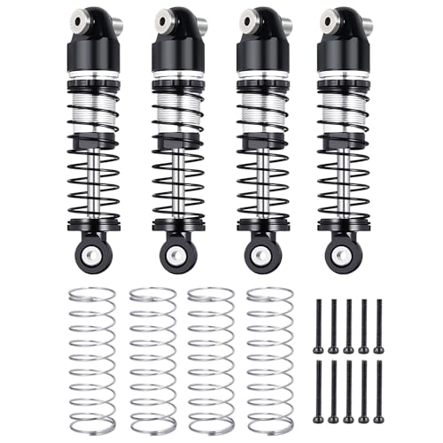 RCLIONS RC Car Shocks 38mm Oil Shock Absorber for AXIAL SCX24 1/24th | SCX-24 Deadbolt/JLU/Gladiator RC Crawler Car Upgrade Parts - size: 38mm