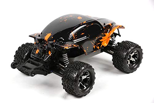 SummitLink Custom Body Muddy Orange Over Black Compatible for 1/10 Scale RC Car or Truck (Truck not Included) STB-BR-02