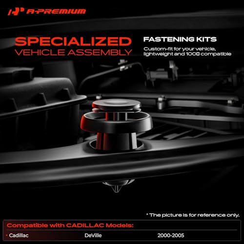 A-Premium 270PCS Fastener Retainer Clip Kit Compatible with Cadillac | for DeVille 2000-2005, Bumper Mud Shield Door Trim Panel Fender Wheelhouse Radiator Splash Shield Hood, Nylon Pin Rivet