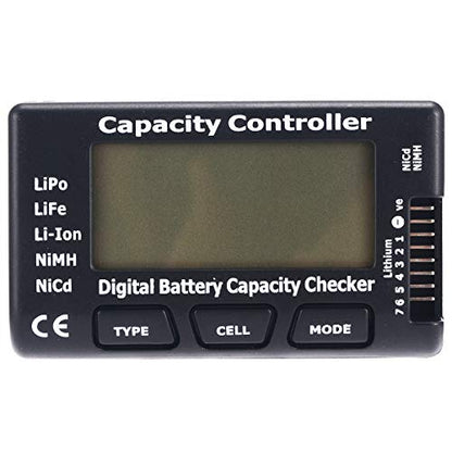 HiLetgo LiPo Life Li-Ion NiMH Nicd Cell Meter Digital Battery Capacity Meter Power Test CellMeter-7 Digital Battery Capacity Checker LiPo Life Li-ion NiMH Nicd