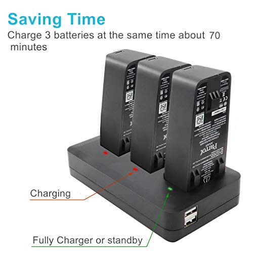 Hanatora Battery Charger (Indoor and in-car) for Parrot Anafi/ANAFI Base/ANAFI Extended/ANAFI FPV/ANAFI Thermal/ANAFI Work,Multi-Function Charging Accessories