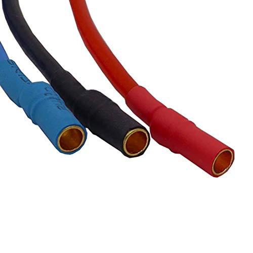 6pcs 3.5mm Banana Gold Bullet Connector Extension Cable RC Brushless Motor ESC Extension Cable Wire RC Carb Parts (16AWG 30CM)