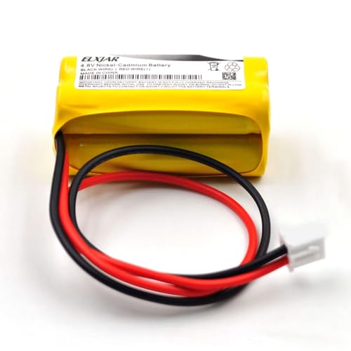 (3-Pack) 4.8V 800mAh Ni-Cd Battery for BL93NC487, BAA-48R | Fits BL93NC484, BL93NC485, NIC0186, Custom-43, OSA-126, ELB-CS06, 6600012 and 6200-RP emergency lights. - color: 3-Pack