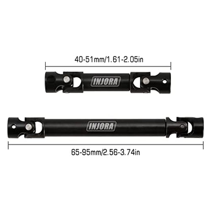 INJORA Steel Center Drive Shaft for SCX24 Gladiator Dodge Power Wagon - color: Black