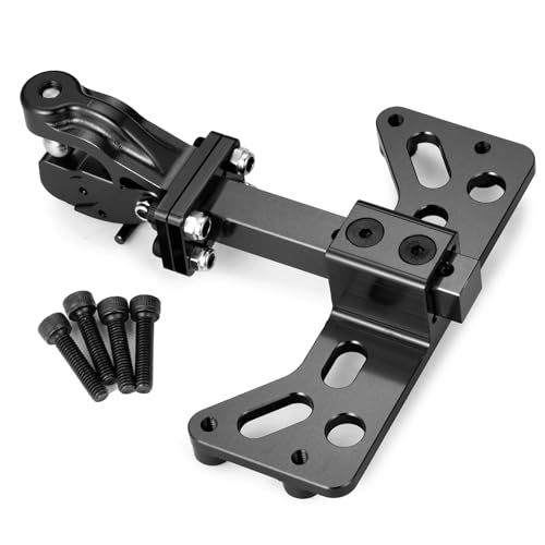Aluminum Tow Trailer Hitch Shackle Hook for Axial SCX6 | 1/6 Scale Rear Bumper RC Crawler Upgrade,Black - color: Black