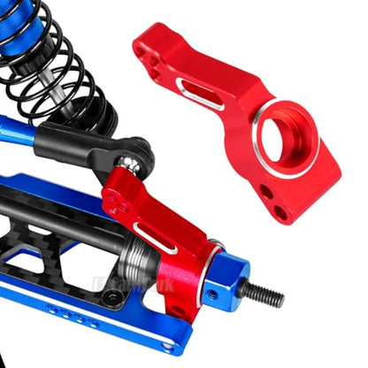 Aluminum Steering Blocks,C-Hubs Caster Block,Rear Stub Axle Carriers w/Bearings Upgrades Part for 1/10 Slash 2WD (VXL)/Rustler 2WD (VXL)/Stampede 2WD (VXL)/Bandit 2WD (VXL),Red - color: Red - (Steering Blocks)