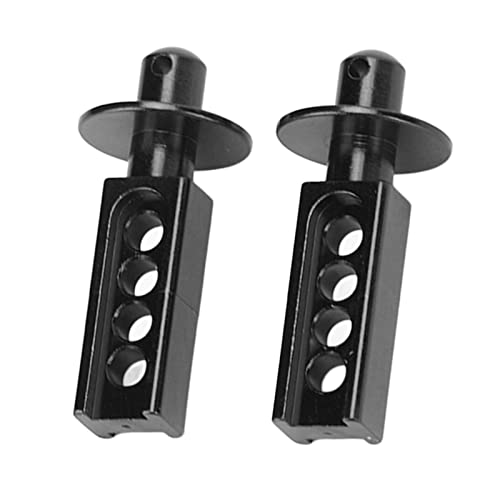 plplaaoo Aluminum RC Car Body Post 2Pcs Shell Holder Mounts for Mini E Revo Slash 1:16 Scale RC Upgrade Parts Accessories Blue (Black) - color: Black